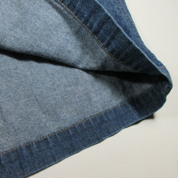 Eddie Bauer womens A-line maxi flap pocket denim jean skirt 16 EUC - Picture 6 of 9